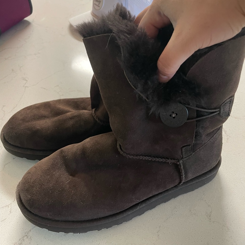 Dark Brown Bailey Button 11 UGG Boots